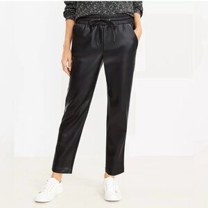NWT LOFT Vegan Leather Stretchy Waist Pants XS